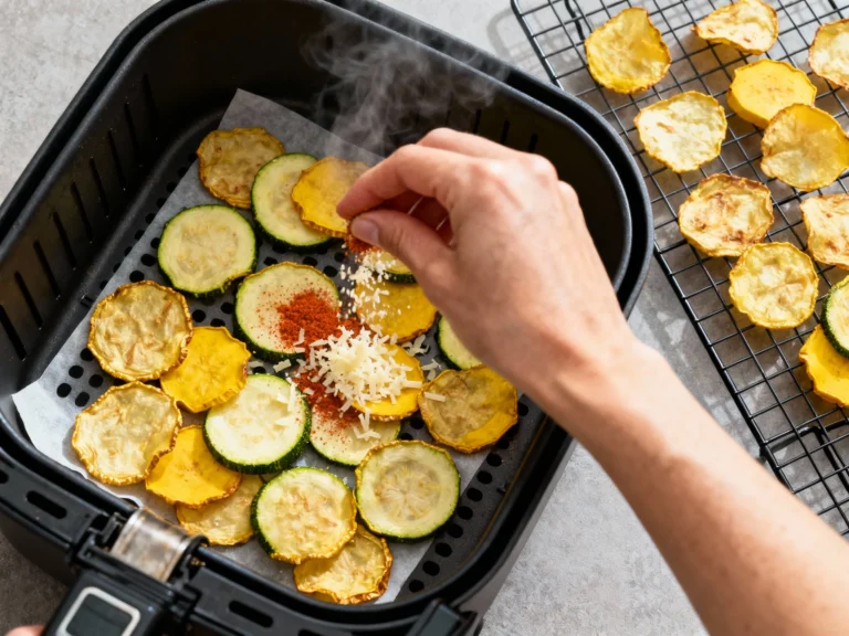 Air Fryer Zucchini and Squash Chips (crispy, Low-carb Snack)
