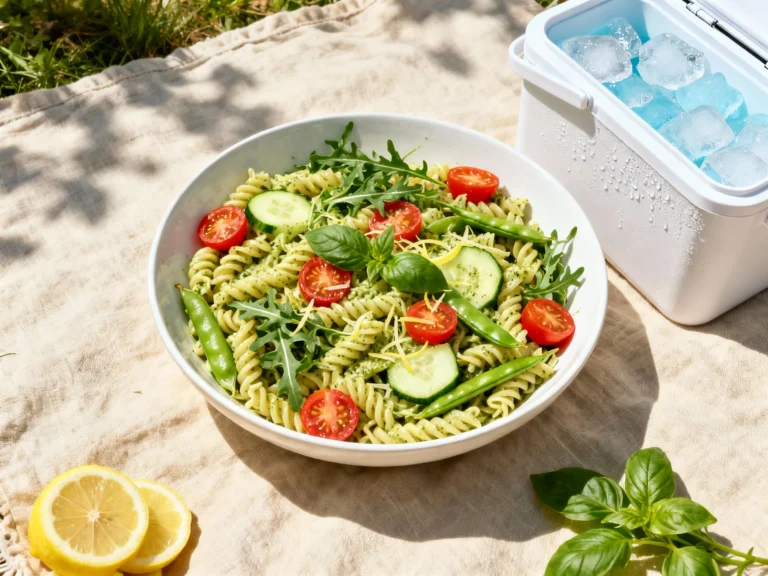 Easy Healthy Pesto Pasta Salad Recipe for Summer Picnics