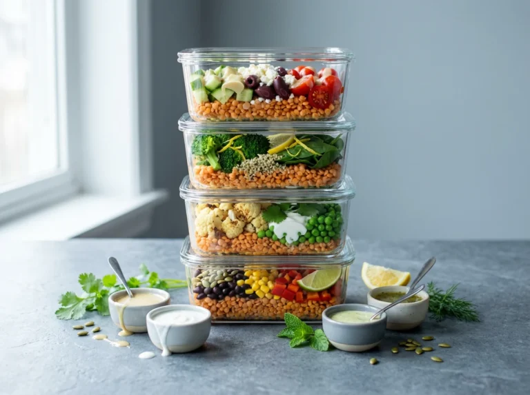 High-protein Red Lentil Meal Prep Bowls (4 Ways)