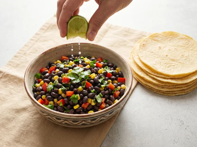 Black Bean Salad Recipe With Cilantro Lime Dressing (great for Tacos)