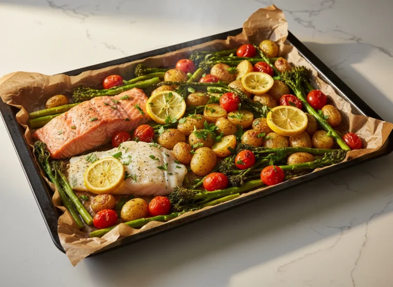 Sheet Pan Fish Dinners: One-pan Salmon, Cod & Veggies