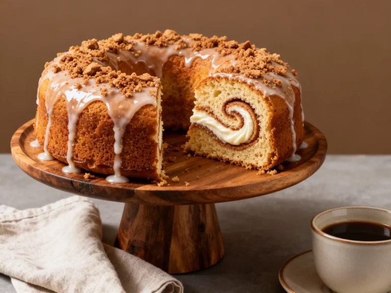 Glazed Cinnamon Coffee Cake Recipes With Sour Cream Swirl