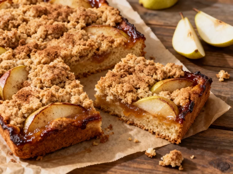 Sheet Pan Cinnamon Coffee Cake Recipes With Roasted Pears That Win Brunch