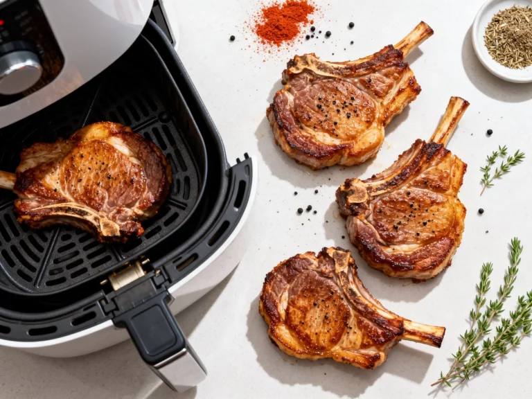 Air Fryer Pork Chops Bone in for Juicy Crunch