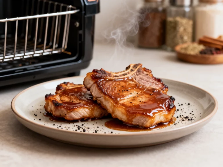 Brown Sugar Pork Chops Air Fryer Magic in 12 Minutes