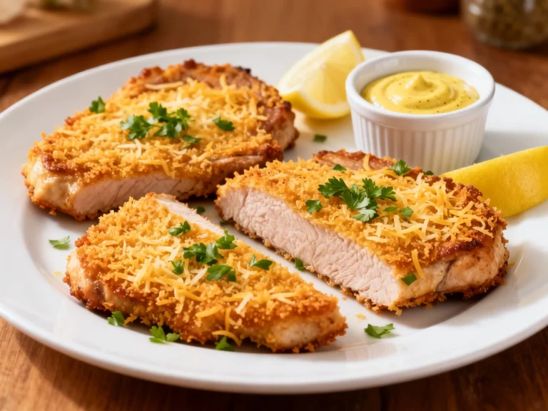 Parmesan Crusted Pork Chops Air Fryer That Crackle