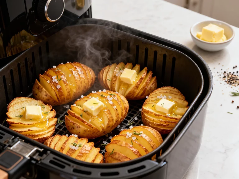 Air Fryer Hasselback Potatoes That Crackle Like Chips