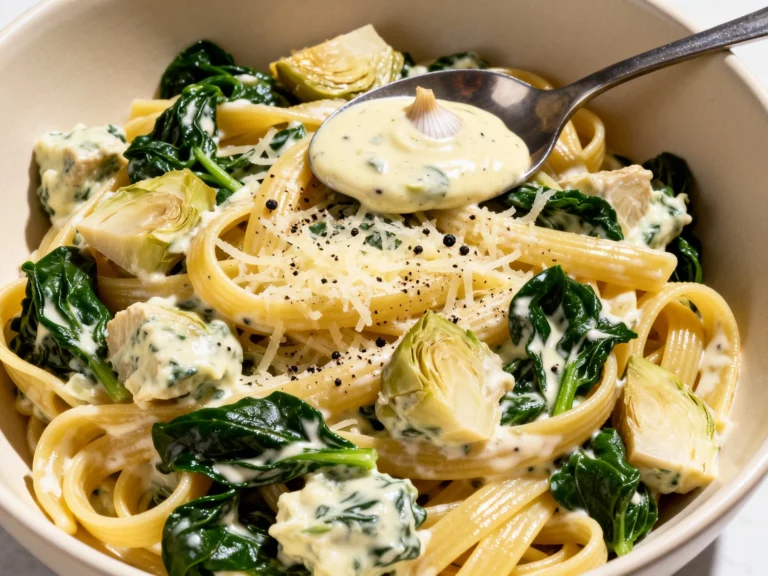 Spinach Artichoke Dip Pasta: the Creamy Dinner Upgrade